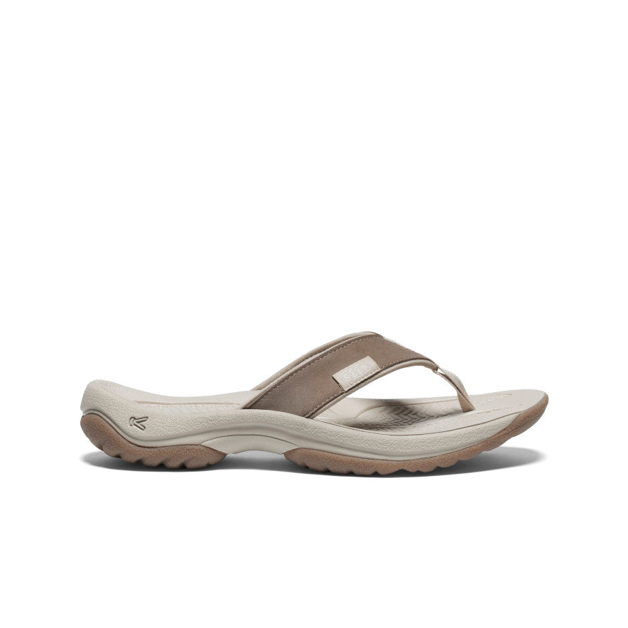 Women's Kona Leather Flip-Flop Brindle/Silver Birch