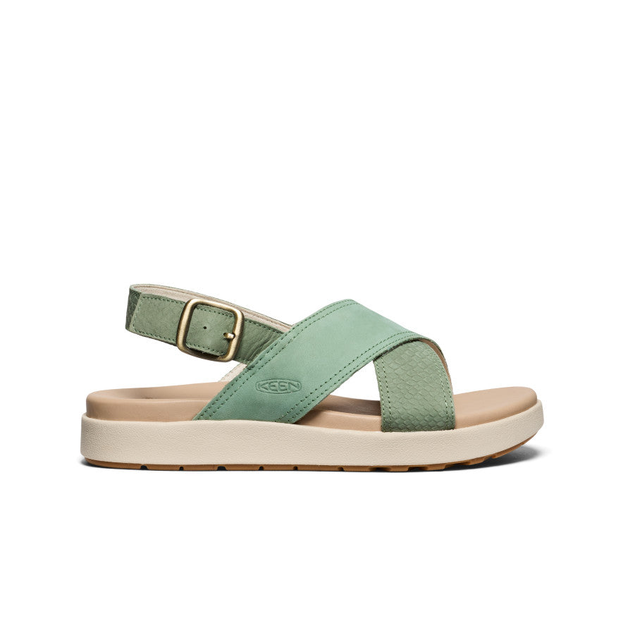 Women's Elle Luxe Cross Strap Sandal Granite Green/Granite Green